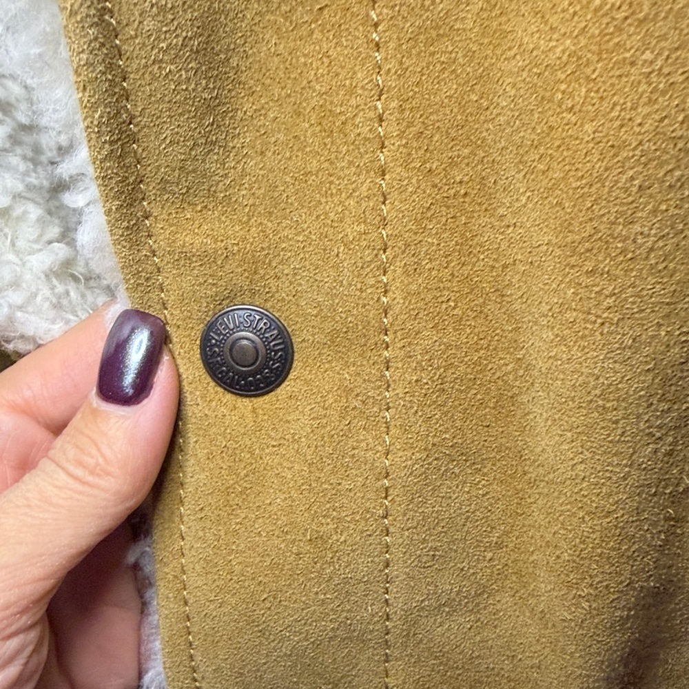 Levi's Tan Western Suede Trucker Jacket Large NWT - Picture 4 of 4